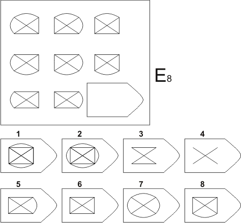 прогрессивные матрицы Равена, серия E, карточка 8